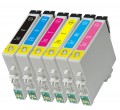 Epson T0781 - T0786 (T078120-T07826) 6-Pack RemanufacturedHigh-Capacity ink Cartridges