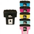HP-02 ( HP 02 ) 6-Pack HP Remanufactured ink Cartridges