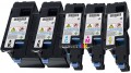 Dell 1250C 5-Pack  Remanufactured Extra High Yield Toners