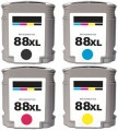 HP 88XL 4-Pack Remanufactured ink Cartridges